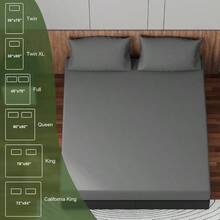 Grounding Sheets Queen Size, 0 Pure Silver Fiber+ 90 Organic Cotton, Grounded Sheet Earth Connected Bedding Fitted Earth Sheets With Grounding Cord(Deep Gray, Queen) - 深灰色+國王 - 查看 5