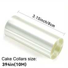 1Roll/2Rolls Acetate Roll Cake Collar, Clear Cake Decorating Strips, 5/10m Length For Baking Surrounding Edge Decorating