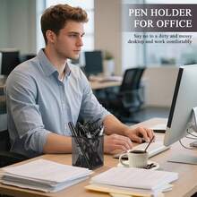 3/4 piezas Soporte metálico para bolígrafos, Taza metálica redonda para bolígrafos, Soporte de malla multifunción para bolígrafos, Organizador de maquillaje para la escuela, la oficina y el hogar, adecuado como regalo de vuelta a clases, Acción de Gracias, Halloween y Navidad