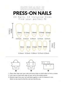 24 Peças Unhas Postiças Estilo Francês Vermelho Extremamente Simples, 1 Peça de Cola de Gelatina + 1 Lixa de Unha, Suprimentos de Unhas