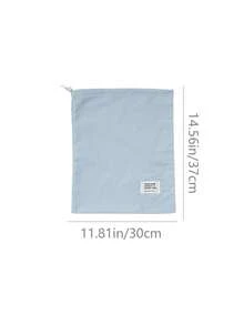 Nylon Waterproof Drawstring Bags, Suitable For Travel, Vacation, Home Use To Organize Clothes, Shoes, Dirty Laundry; Available In Blue, Yellow, White, 2 Sizes Each Color, Waterproof, Dust-Proof, Convenient Drawstring Design - Multicolor - View 14