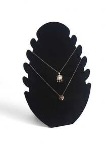 1 pezzo Nero Singolo, Set da 2 pezzi Elegante Supporto per Collana in Peluche, Cavalletto Organizzatore per Gioielli