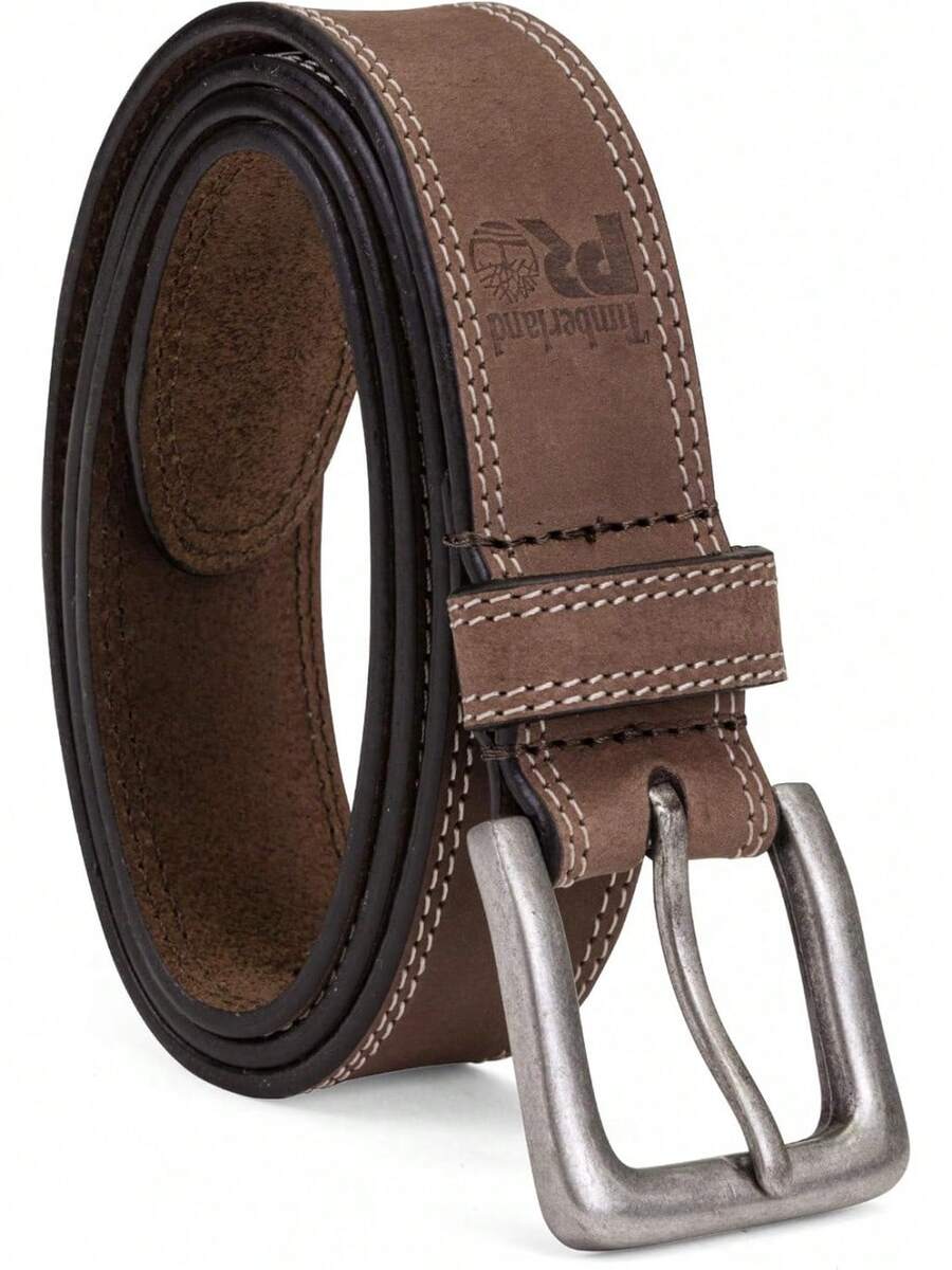 Pro - Cinturón de piel para botas (38 mm) Cinturón de cuero, bota, 38 mm para Hombre - café oscuro (parche de goma) - Ver 1