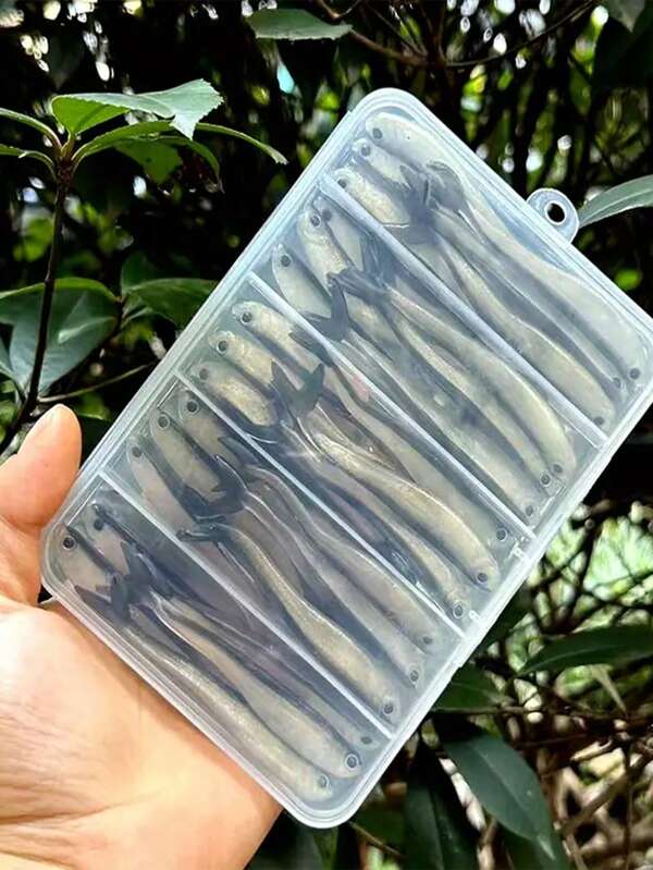 10 iscas de pesca de silicone macio, iscas de natação com cauda em T de 8 cm e anzóis afiados, adequadas para robalo, pesca em água doce e salgada - cores variadas, material de PVC, ótimas para pesca em alto mar e técnicas de isca artificial, iscas de pesca