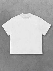 Men Casual Round Neck Short Sleeve 100% Cotton T-Shirt, Summer Vacation Top, Funny Graphic Tees, Y2K Street Wear, Gifts For Boyfriend And Husband - 白色 - 查看 2