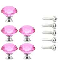2/5/10pcs Crystal Glass Cabinet Door Knobs, Dresser Furniture Door Handles, Drawer Pulls, 30mm Diamond Shape Drawer Knobs, Suitable For Wardrobe And Cabinet, Cabinet Handles With Screws, Kitchen Drawer Pulls - Multicolor - View 20