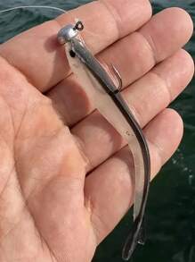 10pcs Soft Silicone Fishing Lures, 8cm T-Tail Swimbait With Sharp Hooks, Suitable For Bass, Freshwater And Saltwater Fishing - Mixed Colors, PVC Material, Great For Offshore Fishing And Jig Bait Techniques, Fishing Lures