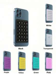 Nouvelle marque Ventouse en silicone, support de téléphone à ventouse carré à simple face, support de boîtier de téléphone adhésif, accessoires de téléphone en silicone pour iPhone et Android, support de téléphone mains libres, jouet à trépigner, miroir, support de téléphone de douche, vidéo vibrante et selfie, étui de chargeur universel à ventouse