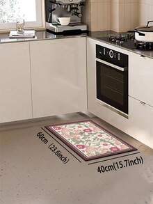 1 tấm thảm Silica Gel có họa tiết hoa cao cấp, thoải mái, chống mỏi, thấm hút và nhanh khô cho nhà bếp/phòng tắm, thảm cao su mềm Silica Gel tối giản cho nhà bếp, phòng tắm, lối vào, phòng giặt ủi, v.v. - Nhiều màu - Xem 8