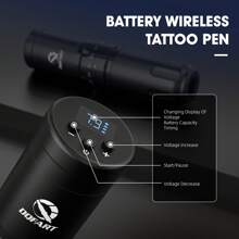 DQFART Tattoo Kit, Complete Wireless Tattoo Gun Kit With 1500MAH Power Supply Tattoo Machine, Tattoo Ink, 10 Tattoo Needles, Tattoo Practice Skins And Many Tattoo Supplies. Suitable For Beginners And Tattoo Artists