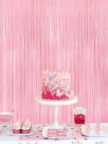 1/2/4/6pcs, Maca Pink Babe Shower Theme Party Background Decoration Rain Curtains, Gender Reveal Party Background Decoration Hanging Decoration Rain Curtains, 1st Birthday Newborn Girl Party Room Decoration Supplies, Gender Reveal Party Wedding Birthday Party Photo Prop, Birthday Hanging Decoration, Baby Shower Gift, Babe Shower Decoration, Gender Reveal Decoration, First Tooth Party Decoration, I Got My First Tooth - Maca Pink - View 8