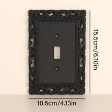 1件3D打印开关面板盖，深色巴洛克风格。墙面装饰，无需电力，无需电池。适用于客厅、卧室、酒吧、主题餐厅、艺术工作室 - 彩色 - 查看 13