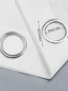 1 件透明薄纱窗帘布，顶部孔眼设计 - 轻盈透气，滤光，适用于卧室、客厅、阳台装饰