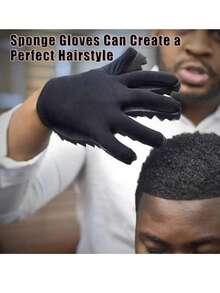 1个黑色海绵卷发手套，造型手套，海绵卷发器美发工具 - 彩色 - 查看 5