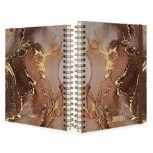 iscool Weekly Planner Plus 2026 Marble Colors - Rust Brown - View 2