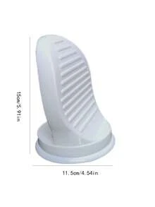 1pc Bathroom Suction Cup Mat, Portable Foot Pedal, Detachable Non-Trace Foot Mat, Bathroom Accessory - White - View 4