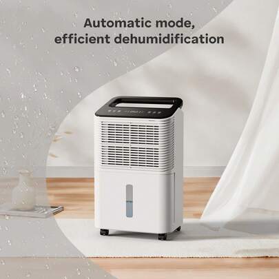 AROEVE Deumidificatore da 16 l/giorno - Ultra silenzioso, controllo intelligente e modalità automatica - Indicatore di umidità, timer 24 ore - Cantina - Deumidificazione efficiente in scantinati/uffici