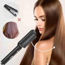 Multifunctional Ionic Hair Straightener,Fast Heating Curler Straightener Comb Styler,Fast Heating Comb,It Is A Dual-Purpose Electric Straight Hair Comb With Both Straight And Curly Hair