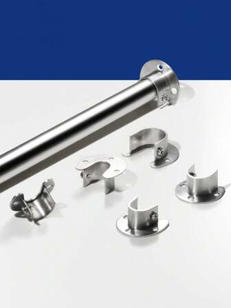 2-8 stuks kaststang eindbeugels, open flens, roestvrij staal U-vormige kaststang socket socket flens mouw kaststang beugel, met schroeven, voor kast douchegordijnroede (32,5 mm/1,27 inch)