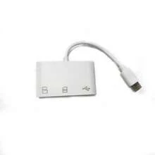 Lector de tarjetas Tipo-C multifuncional 3 en 1, compatible con computadoras y smartphones/conexión Micro SD/USB - Multicolor - Ver 8