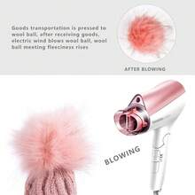 Women's Winter Ribbed Wool Hat Hat Coarse Knit Pom Pom Soft Warm Hat - 淺紫色 - 查看 4