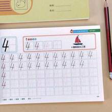 1本学龄前英语字母追踪练习手册，包括有趣的数字追踪和铅笔控制练习、一对一练习、学习用品、学校必需品、返校用品、返校用品、万圣节、圣诞节、新年礼物