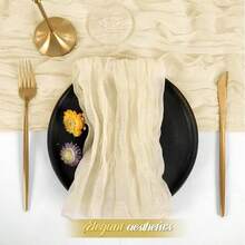 12 Pack Beige Cheesecloth Napkins Fall Thanksgiving Cloth Napkins Set Of 12 Cream Dinner Table Napkins Bulk 21x21 Inches For Thanksgiving Wedding Bridal Shower Baby Shower Xmas Party