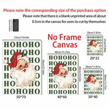 1 Impressão de Papai Noel, Decoração de Lareira de Natal, Slogan de Natal "Ho Ho Ho", Pôster de Inverno, Arte de Parede de Natal Vintage para Imprimir, Decoração Festiva de Quarto, Arte de Parede em Tela, Pôster de Quarto, Decoração de Casa, Decoração Estética de Quarto, Suprimentos para Decoração de Quarto. Moldura Opcional Disponível. - 1PC - Ver 3