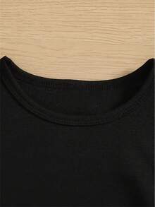 Girls' Beige Cherry Graphic Tee - "Sweetness Runs In Our Cherry" Print, Casual & Girls Clothes 8 To 10 Years,Made In USA Cotton , Short Sleeve Crew Neck - Perfect For Summer Outings - 黑色 - 查看 4