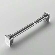 Metalowy drążek napinający do zasłony prysznicowej jest regulowany, drążek podtrzymujący szafę jest teleskopowy i ma antypoślizgową silikonową podstawę, bez konieczności wiercenia. Drążek na zasłonę i drążek do suszenia ubrań nadają się do wielu zastosowań, takich jak łazienki, kuchnie i balkony.