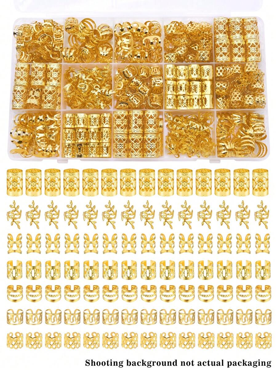 Bộ phụ kiện tóc 70 món, thích hợp cho tóc tết, dây buộc tóc màu vàng, vòng cài tóc nhiều kiểu, hạt trang trí tóc có thể điều chỉnh, phù hợp cho tóc tết, tóc dreadlock và các kiểu tóc khác của phụ nữ và bé gái, bao gồm kẹp tóc, móng vuốt tóc, kẹp tóc, ghim cài tóc, đồ trang trí tóc, phụ kiện đội đầu, trâm cài tóc.