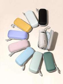 1pc Mini Portable Sun Umbrella UV Protection And Rain Umbrella Foldable Umbrella With Carrying Case Box For School, Office, Household, Travel Boy Valentine Heart Valentine