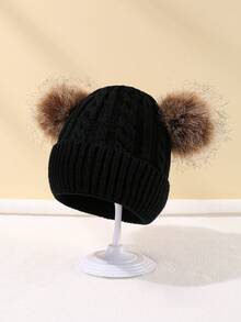 1 件婴儿透气冬季帽子柔软针织帽适合居家和旅行 - 彩色 - 查看 44