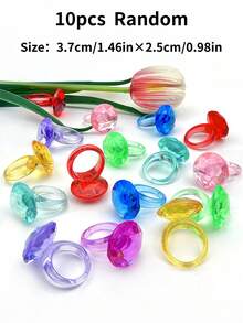 1/10/50/100 件潜水和泳池宝石玩具、泳池玩具、男孩女孩玩具、海盗宝藏亚克力宝石，适用于儿童沐浴、泳池游戏和派对装饰 | 多色假钻石，用于寻宝乐趣、侏罗纪恐龙、海洋动物、钻石戒指、女孩高跟鞋和角色扮演玩具 - 多顏色 - 查看 21