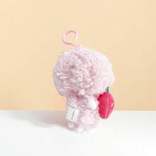 MINISO Strawberry Plush Piano Ornament, Fluffy Shape+Strawberry Elements, Hanging Keys, Bags, Friends' Birthday Gifts, Holiday Gifts (1 PC) - Pink - View 4