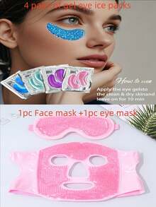 1pc/2pcs Reusable Gel Ice Eye Mask, Cold Hot Compress Eye Mask, Gel Ice Pack Eye Mask, Relieve Fatigue, Eye-Specific Ice Pack, Salon Fatigue Relief Sleep Blackout Ice Eye Mask, Gift For Friends, Gift For Women - Multicolor - View 6