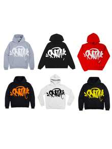 Men's Syn Streetwear UrbanCulture Sweatshirt - Black and Orange - View 1