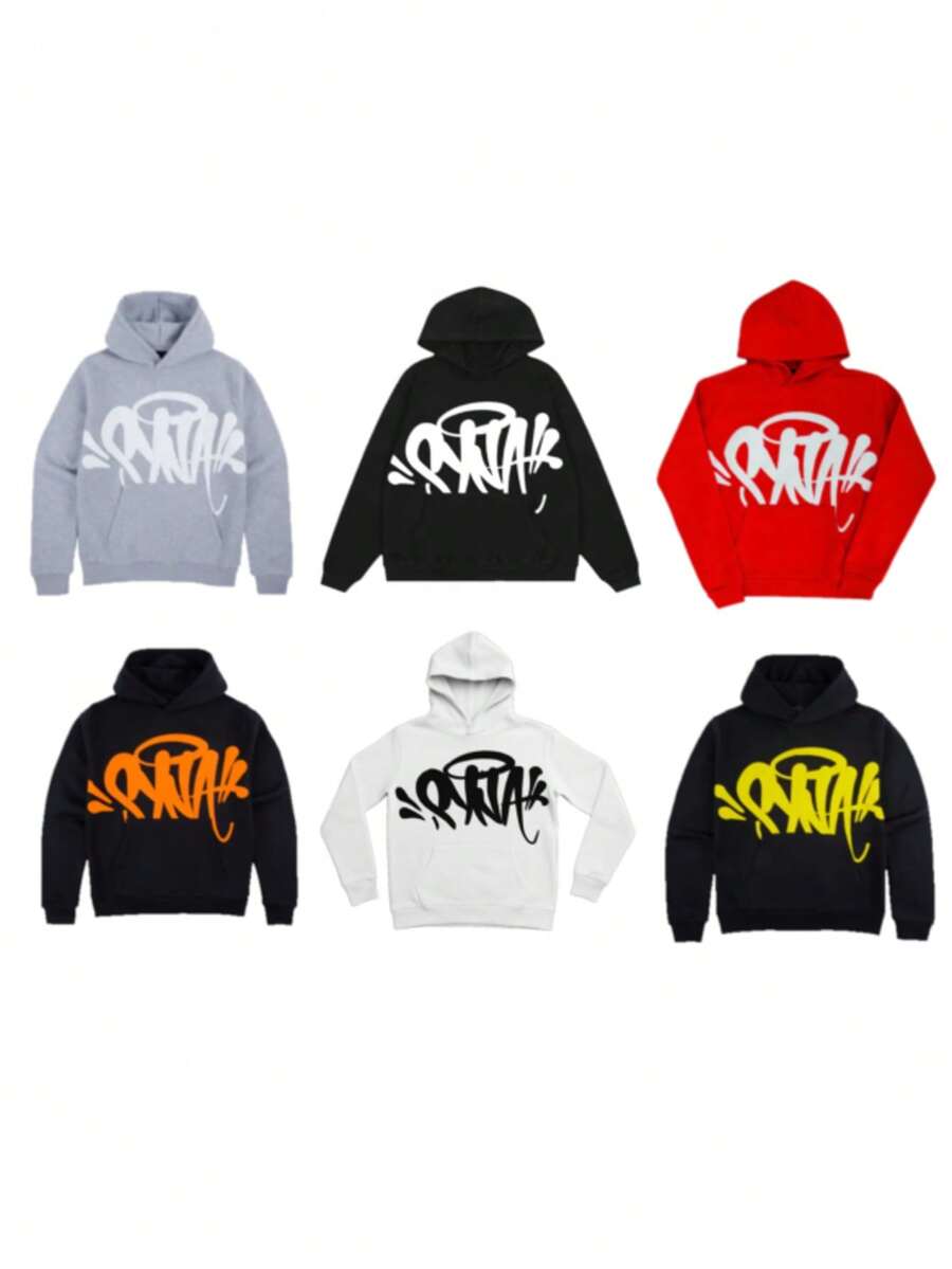 Men's Syn Streetwear UrbanCulture Sweatshirt - Black and Orange - View 1