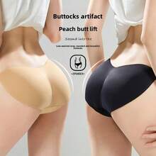 1pc Low-Rise Fake Butt Padded Women's Triangular Panties, Tummy Control Lifting Buttocks Underwear, 3D Peach Butt Sexy G-String, Breathable Seamless Booty Enhancer Shaping Lifting Shorts For Summer - Multicolor - View 4