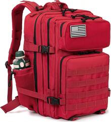 25L/35L/45L Military Tactical Backpack For Men Molle Daypack 3 Day Bug Out Bag Hiking Rucksack With Bottle Holder,10381700 - Red - View 1