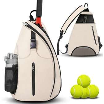 Pickleball Rackets Backpack For Men Women Sports Reversible Pickleball Paddle Bag Tennis Racquetball Badminton Travel Sling Bag