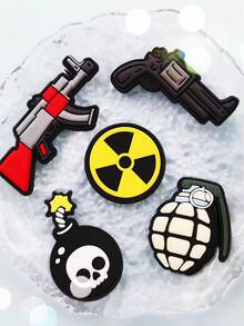 New Cartoon Gun Shaped DIY Slipper Accessories, Men Shoes Buckle Decorative Accessories - Multicolor - View 6