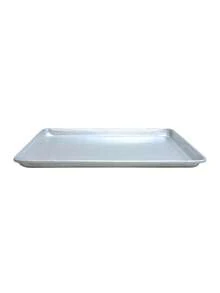2 Piezas De Bandeja De Horneado Rectángular de Aluminio, 45cm x 31cm, Gran Capacidad, Adecuado Para Hornear Galletas, Pan, Macarrones, Verduras Al Horno - Gris Claro - Ver 5