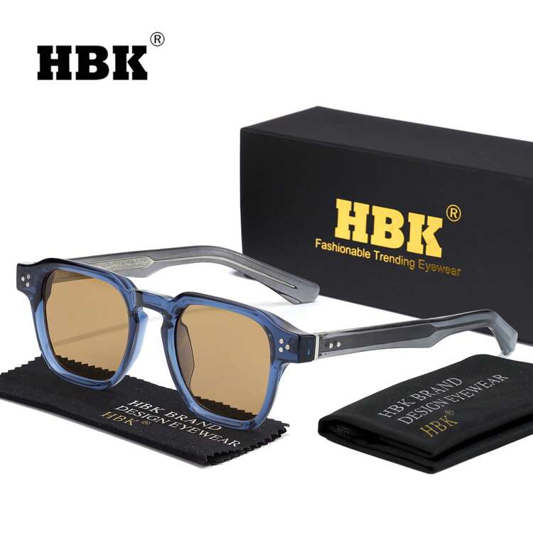 HBKの新しいカジュアルグラス - スクエアテンプル メタルフレーム、メンズレディース クラシックメガネ、アウトドアスポーツ、旅行、運転、ビーチパーティー、ストリートの装飾フォトプロップに適しています。夏のビーチ旅行、アウトドア、旅行用の完全パッケージ付き - K40270 - 見る 15