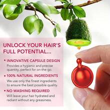 40 cápsulas de suero de tratamiento capilar, cápsulas de suero de vitaminas para el cabello, enriquecido con A C E Pro B5, aceites de macadamia marroquí y aguacate, acondicionador para mujeres y hombres, sin enjuague y para todo tipo de cabello