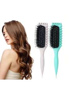 1 pieza Peine rizador de diseño rebotante, cepillo de pelo con cojín de aire para masaje, cepillo grande para ondular el cabello