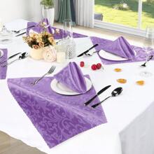 50 Pack Jacquard Satin Napkins 17x17 Inches Damask Dinner Decor Scalloped Square Silky Wedding Napkins Smooth Table Cloth For Restaurant Graduation Party Lime Green