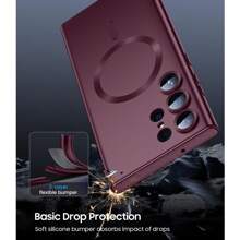 Magsafe Magnetic Protective Case Compatible With Samsung Galaxy S24 S25 S22 S23 Ultra Plus S20 S21 FE Note 20 A35 A55 A05 A15, Soft TPU Material, Also Fits 17 Air 16 E 15 14 13 12 11 Pro Max Plus - Purple - View 5