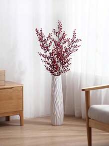 1 قطعة من الأواني الزهور الكبيرة الحديثة القائمة على الأرض لديكور المنزل - إناء زخرفي من البلاستيك خفيف الوزن، ديكور الغرفة، ديكور الغرفة الجمالي، ديكور الغرفة للفتيات المراهقات، إناء زهور جمالي من الزجاج