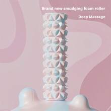 1个30*8厘米/45*12厘米迷彩泡沫轴，肌肉按摩，健身房瑜伽锻炼，肌肉放松，滚筒，户外运动，家庭普拉提，中空按摩工具 - 彩色 - 查看 3